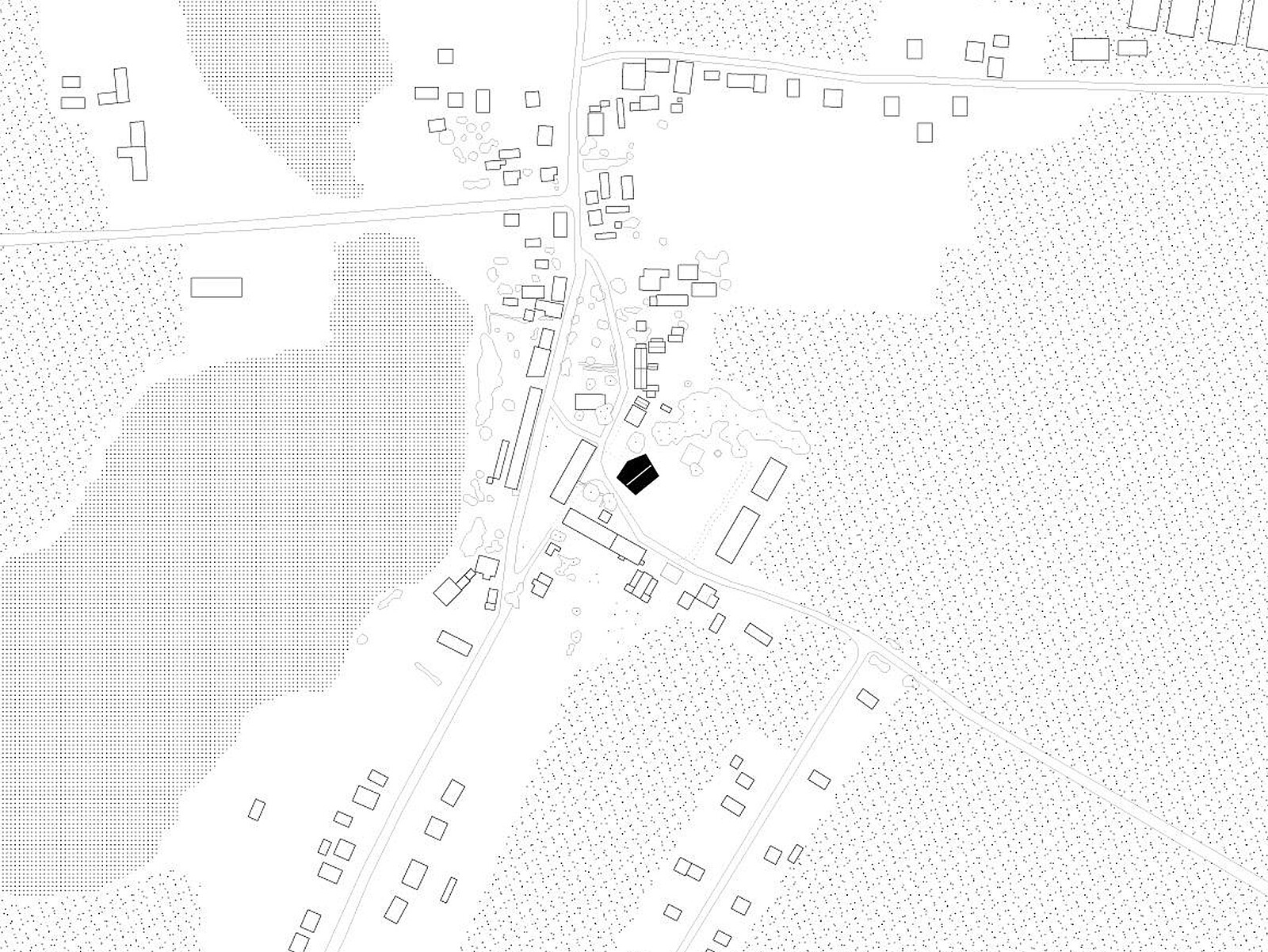 Lageplan: Das Dorfgemeinschaftshaus im Zentrum Harnekops   © Atelier Fanelsa