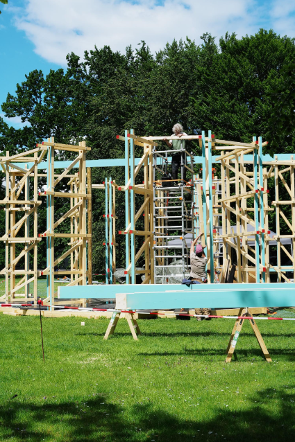 Der Pavillon im Bau, Fotografie: studio in:so