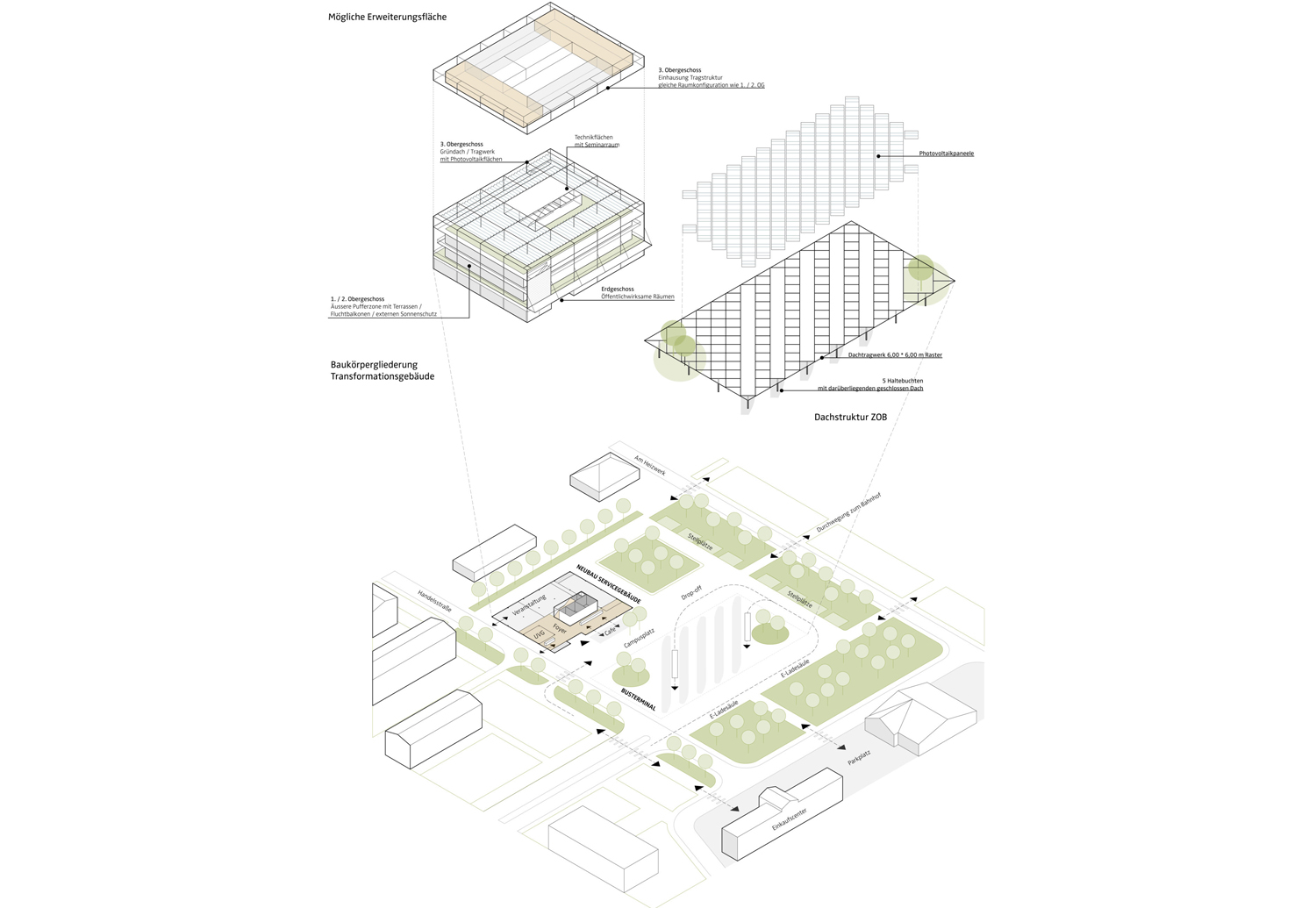 Axonometrie © kleyer.koblitz.letzel.freivogel gesellschaft von architekten mbH