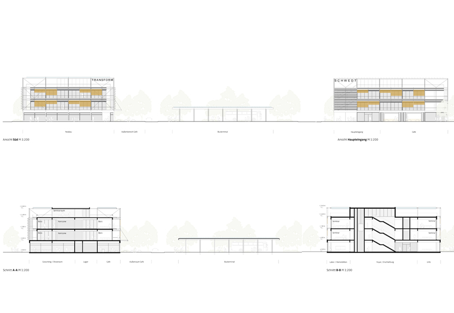 Ansichten und Schnitte © kleyer.koblitz.letzel.freivogel gesellschaft von architekten mbH